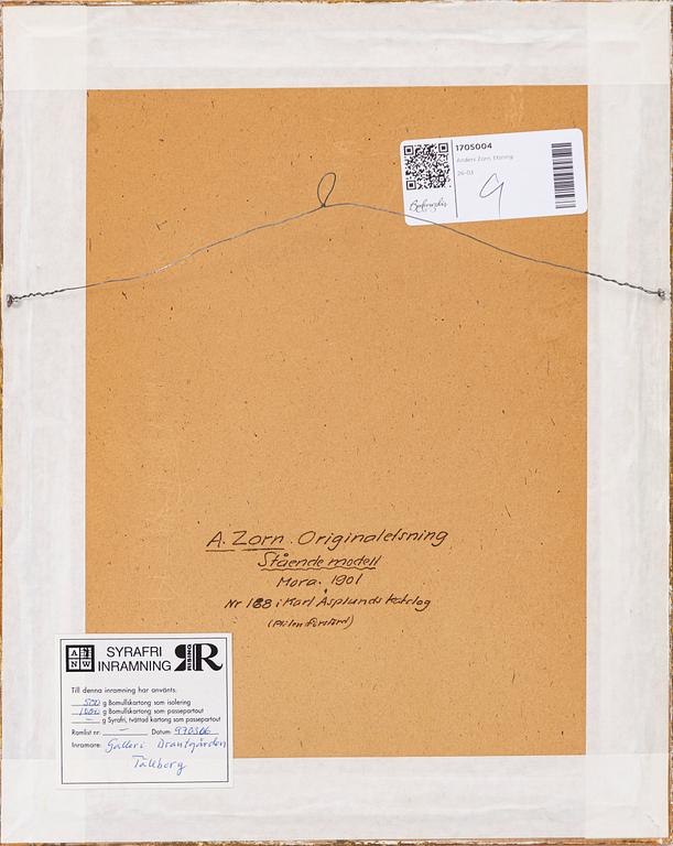 Anders Zorn, "Stående modell".