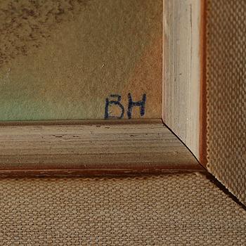 BRITA HANSSON, 2 st, blandteknik, monogramsignerade.
