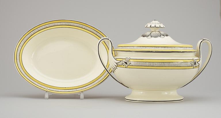 A 19th century cremware tureen.