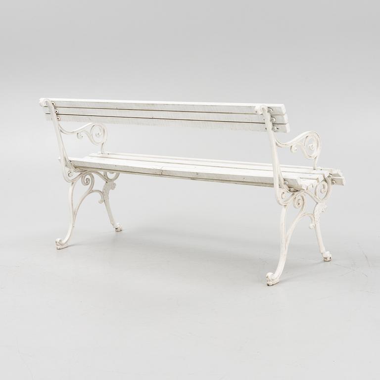 A cast iron garden sofa, 20th century.