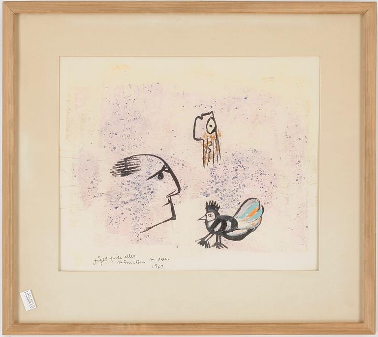 MADELEINE PYK, akvarell, signerad och daterad 1969.