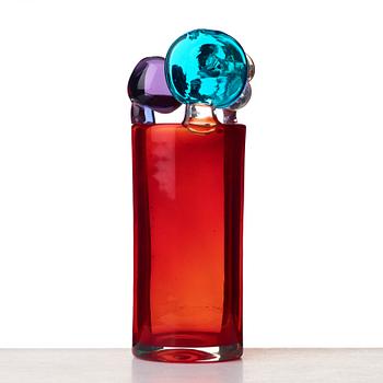Oiva Toikka, a "Pompom" glass vase, Nuutajärvi Notsjö, Finland late 1960's.