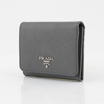 Prada, plånbok "Small Saffino Leather Wallet".
