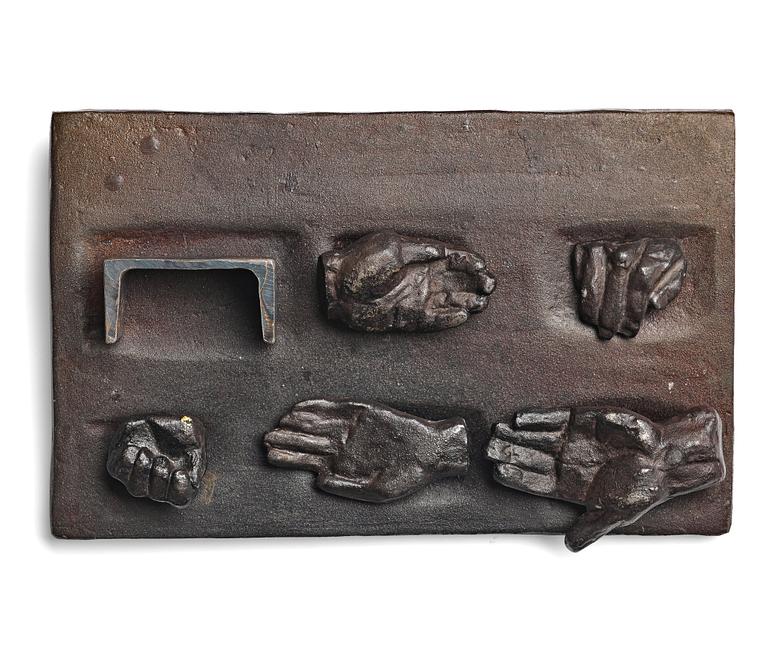 Torsten Renqvist, TORSTEN RENQVIST, signed T. Renqvist, dated -69 and numbered 22/30. 7 parts, cast iron.