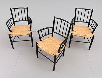 KARMSTOLAR, 3 st, Gemla, Diö, 1900-talets andra hälft.