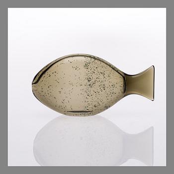 KAJ FRANCK, GLASS SCULPTURE. Crucian carp. Nuutajärvi, late 1950s.