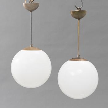 Ceiling lamps, a pair, vintage, 1940s.