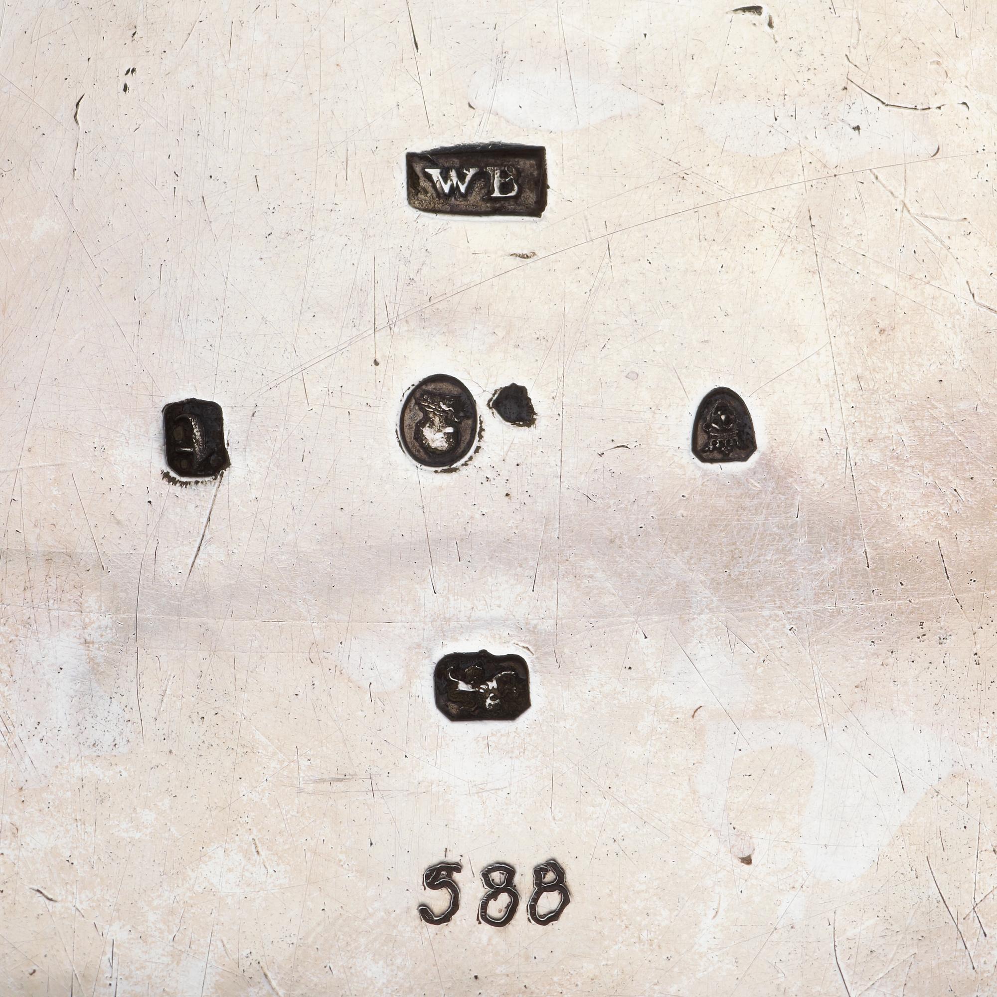 An English 18th century silver brandy-pan, probably of William Burch, London 1794.