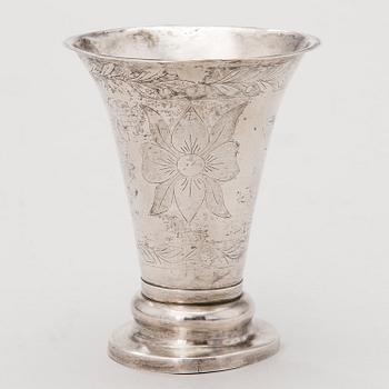 A Finnish silver beaker by Anders Liljeqvist, Nykarleby 1825-1849.