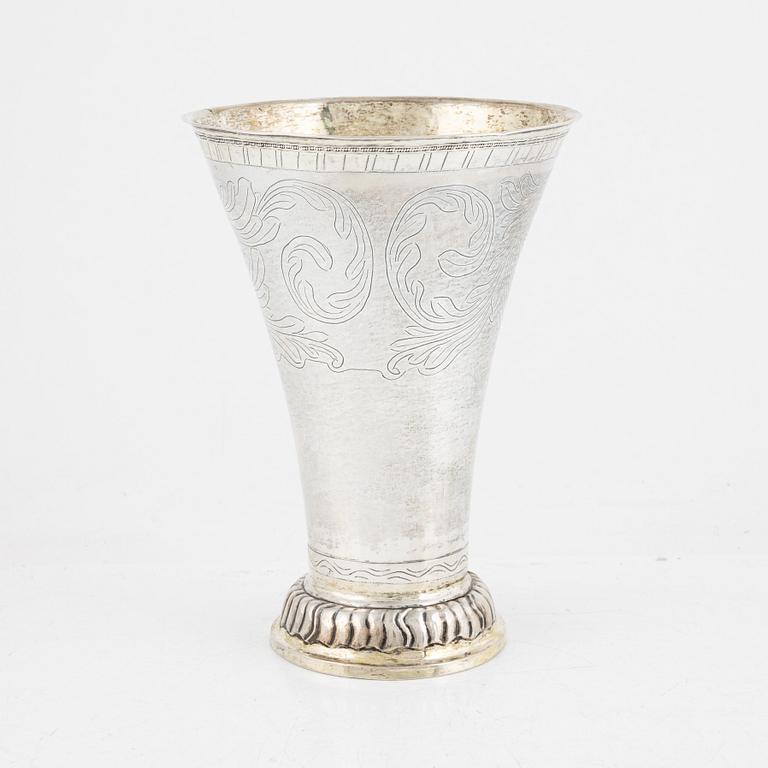 A Swedish silver beaker, mark of Jonas Nordqvist, Hudiksvall 1799.