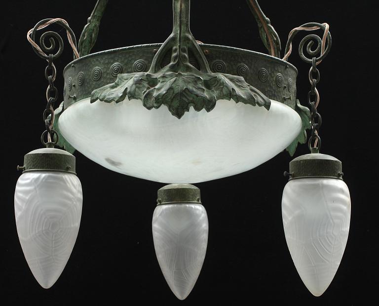TAKLAMPA, jugend, Böhlmarks Lampfabrik, 1900-talets första kvartal.