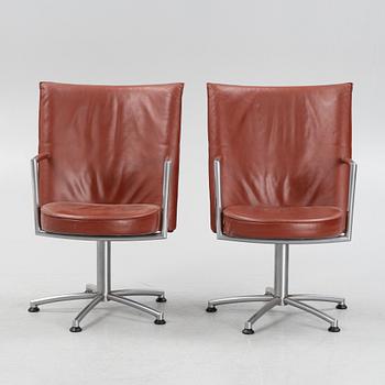Erik Jørgensen, a set of nine 'Partner / EJ-70, chairs, designed by Foersom & Hiort-Lorenzen, Denmark.