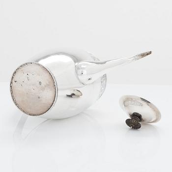 A Danish Late-Gustavian silver coffee pot, assay master mark of Fredrik Fabricius (1787-1823), Copenhagen.
