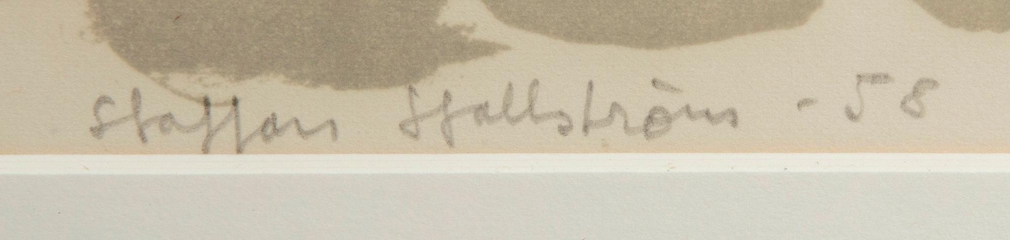 Staffan Hallström, lithograph, signed, numbered 37/125 and dated -58.