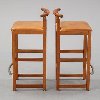 A pair of 1980's bar stools.