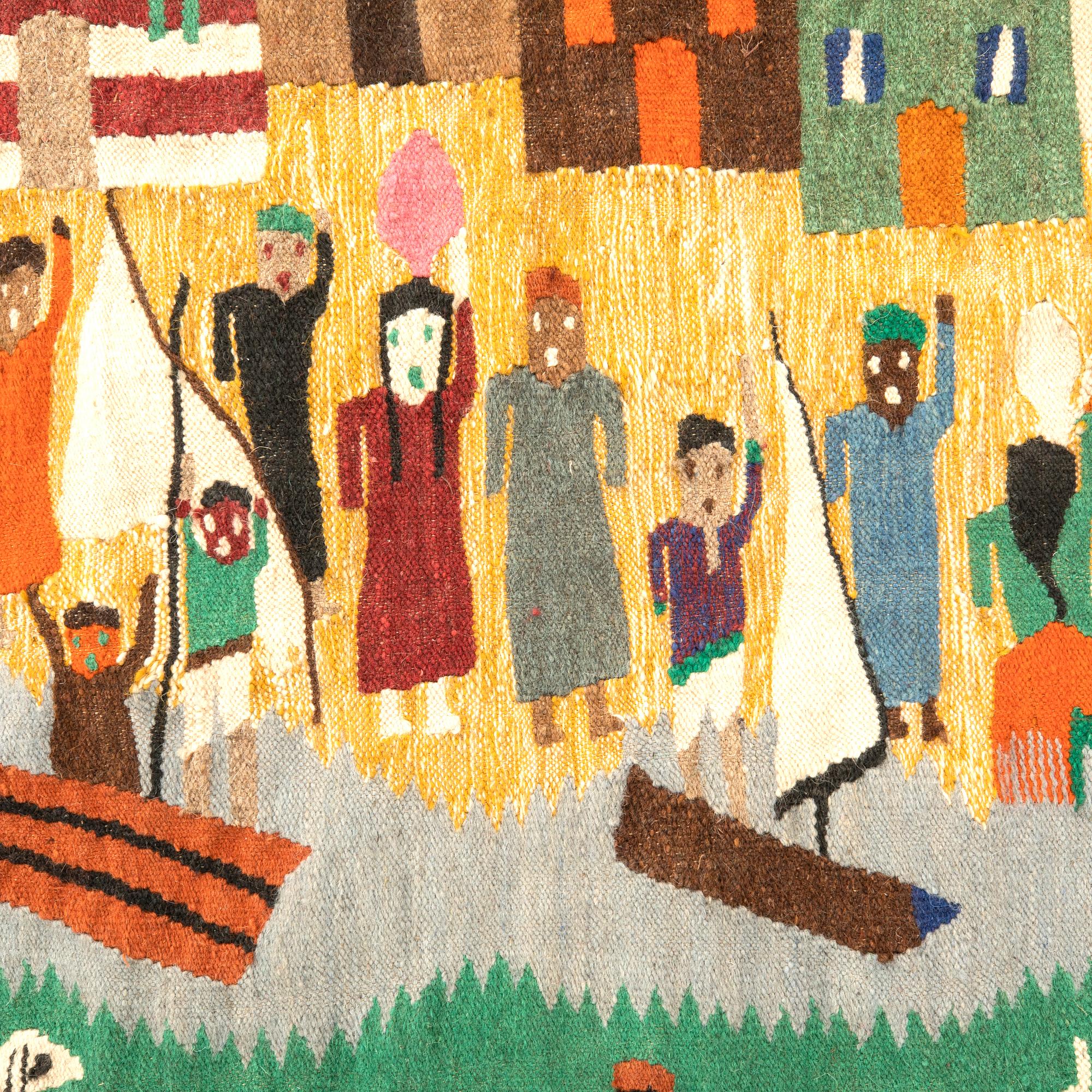 Tapestry Egypt, probably Harrania, approx. 187x110 cm.