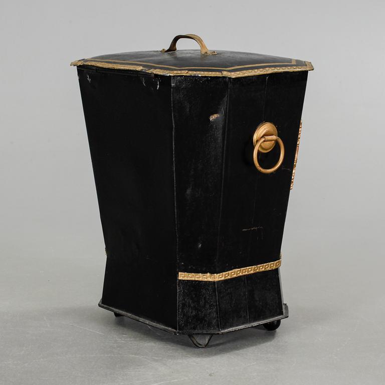 A coal box, around the year 1900.