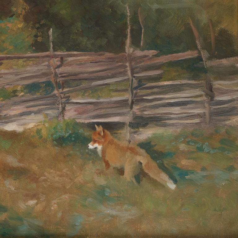 Bruno Liljefors, Fox in a summer landscape.