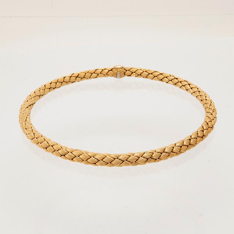 Collier 18K vitt och gult guld "Stretch" Chimento Vicenza  Italien.