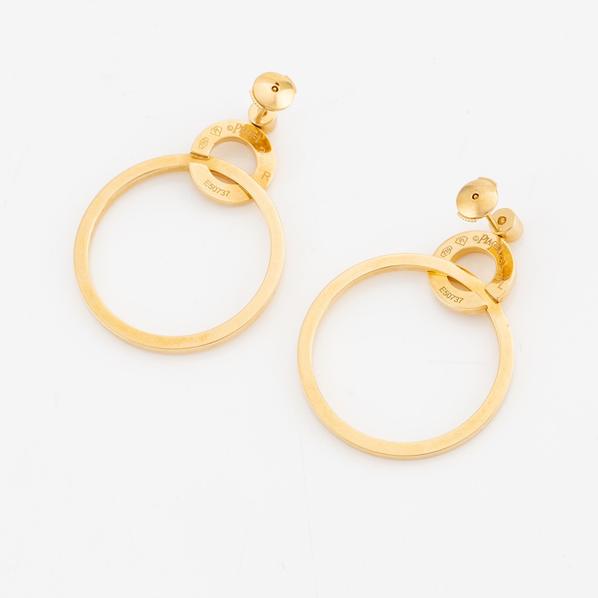 Piaget, earrings, "Possession", a pair, 18K gold with brilliant-cut diamonds.