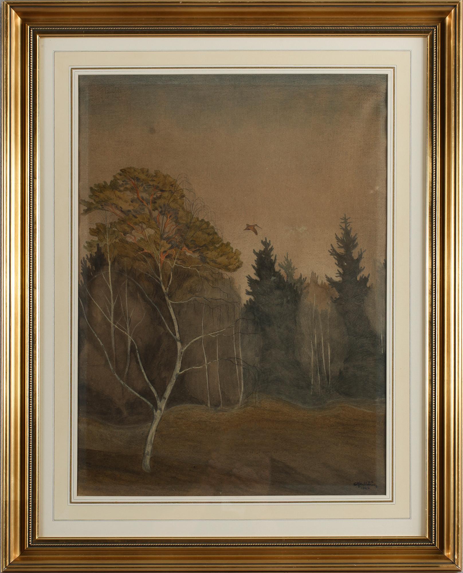 ROLF MELLSTRÖM, blandteknik, signerad och daterad 1926.