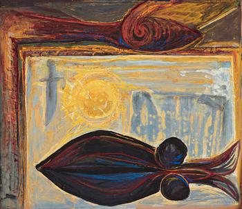CO Hultén, gouache on paper board, signed and dated -48.