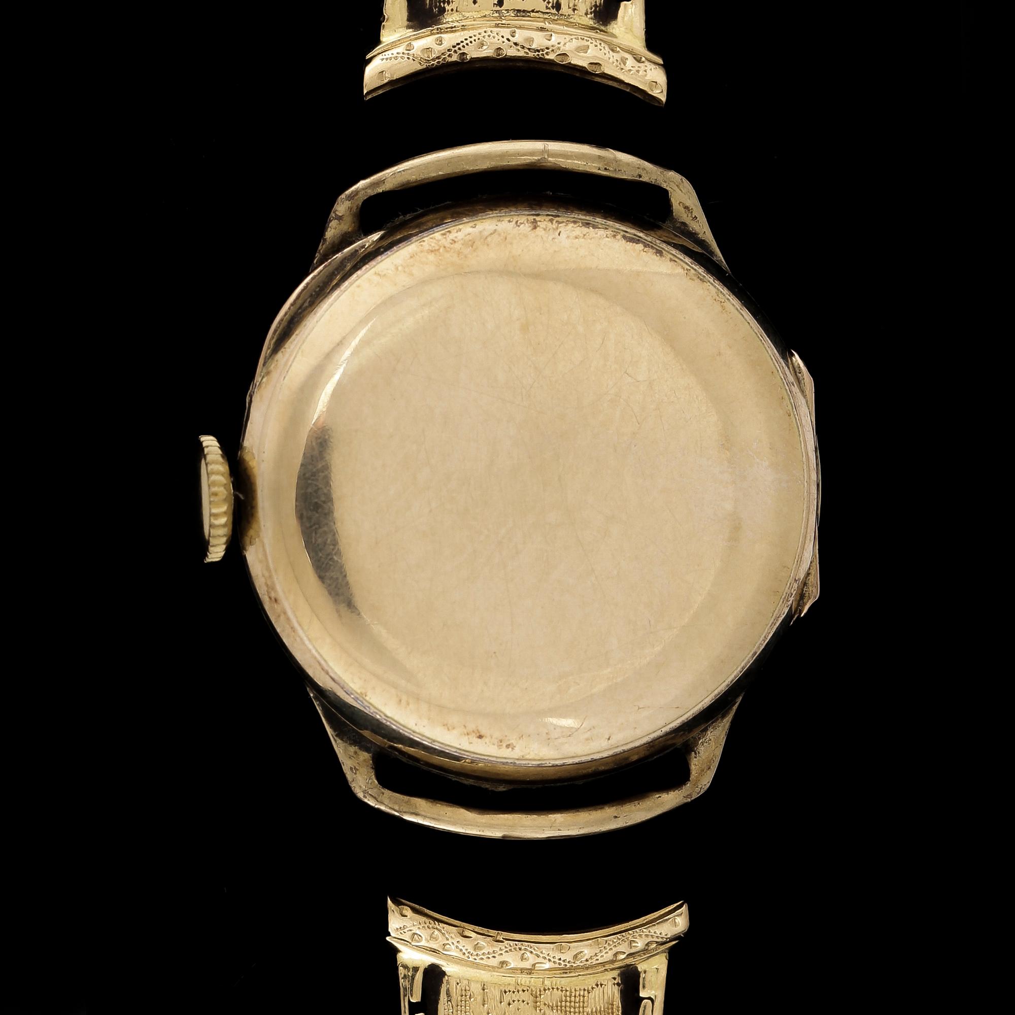 ARMBANDSUR, dam, Viking, 14k resp 18k guld, 1940-tal. Vikt bandet 6,8g.