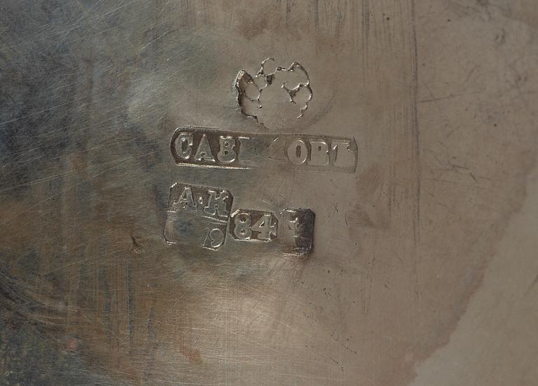 TEGLASHÅLLARE, silver. Sasikov, Moskva 1879.