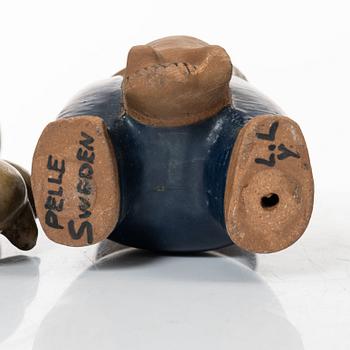 Lisa Larson, figuriner, 3 st, stengods, ur serien "Larsons ungar", Gustavsberg.