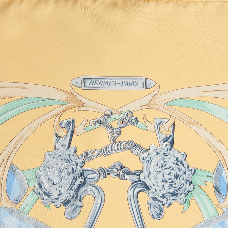 HERMÈS, a silk scarf, "Le Mors "A La Conétable"".