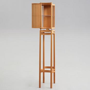 James Krenov, in the manner of, a wooden showcase cabinet, Sweden mid 20th century.