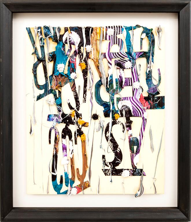 Dennis Hollingsworth, acrylic on paper signed a tergo.