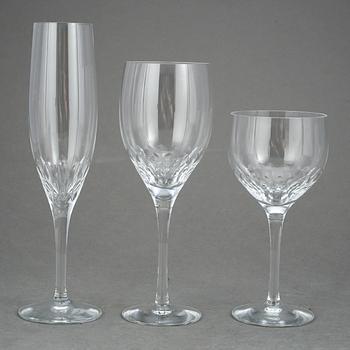GLASSERVIS, 69 delar, "Prelude", Nils Landberg, Orrefors.