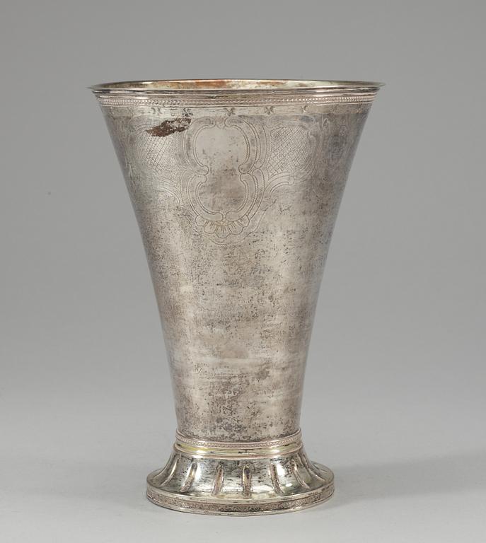 A Swedish century silver beaker, makers mark of Simson Ryberg, Stockholm.