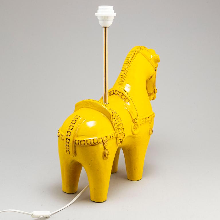 ALDO LONDI, a stoneware horse table light from bitossi, Italy, 1960's.