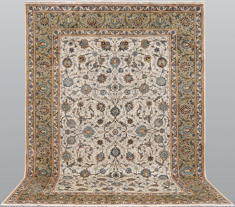 Carpet, Keshan, approx. 373 x 258 cm.