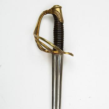 A French sabre 1855 pattern with scabbard.