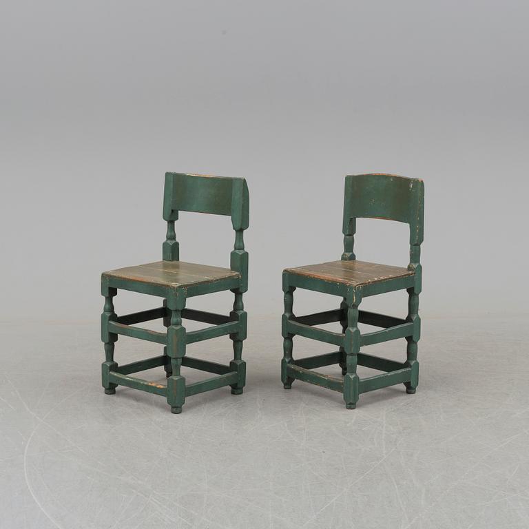 Eight 19th century chairs.