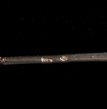 TESKEDAR, 6 st, silver, Kostroma, Ryssland  1908-1926. Vikt ca 74,5 g.