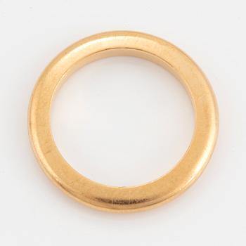 RING, slät ring, 18K guld.