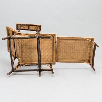 An early 20th century rattan lounge chair/sun chair.