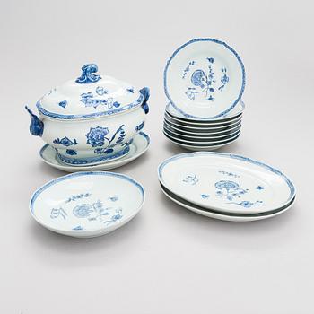A 12-piece porcelain tableware, 'Nejlika', IKEA, from IKEA's 18th Century series from 1990's.