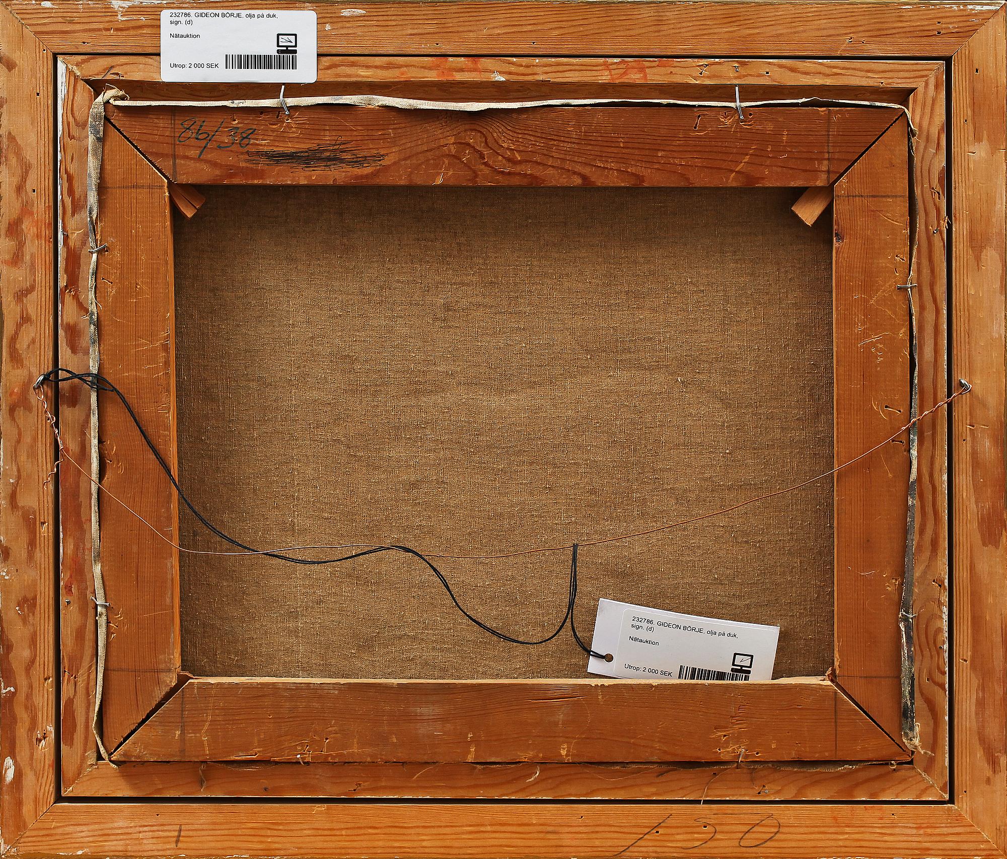 GIDEON BÖRJE, olja på duk, sign.