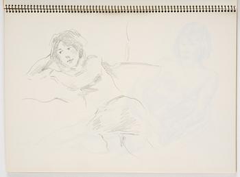 Lotte Laserstein, Skissblock med 23 teckningar varav 3 signerade.