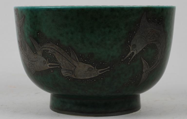 SKÅL, stengods "Argenta", Gustavberg.