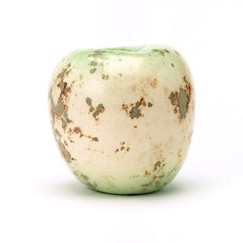 Hans Hedberg, a faience sculpture of an apple, Biot, France.