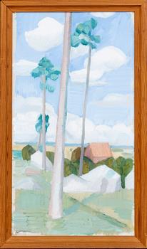 ENNO HALLEK, olja on pannel, signed.
