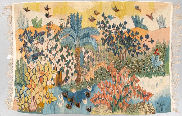 A Tapestry in Tapestry weave by Ramses Wissa Wassef, Egypt, around 152 x 210 cm.