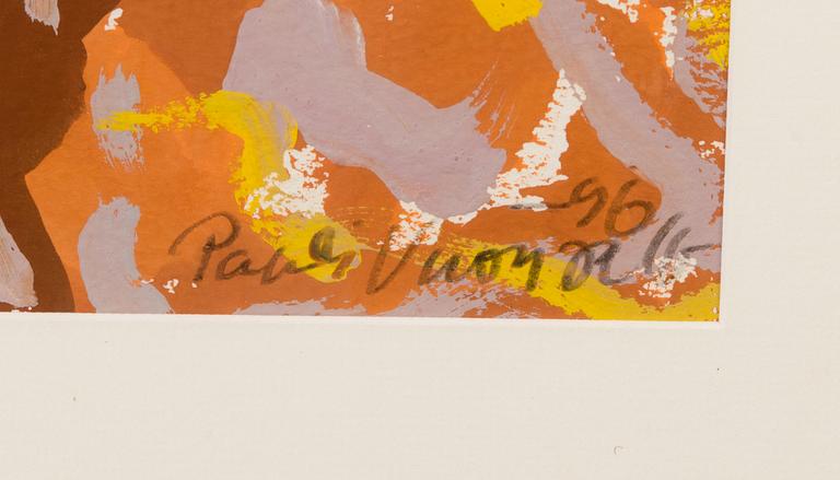 PAULI VUORISALO, gouache, signed and dated -96.