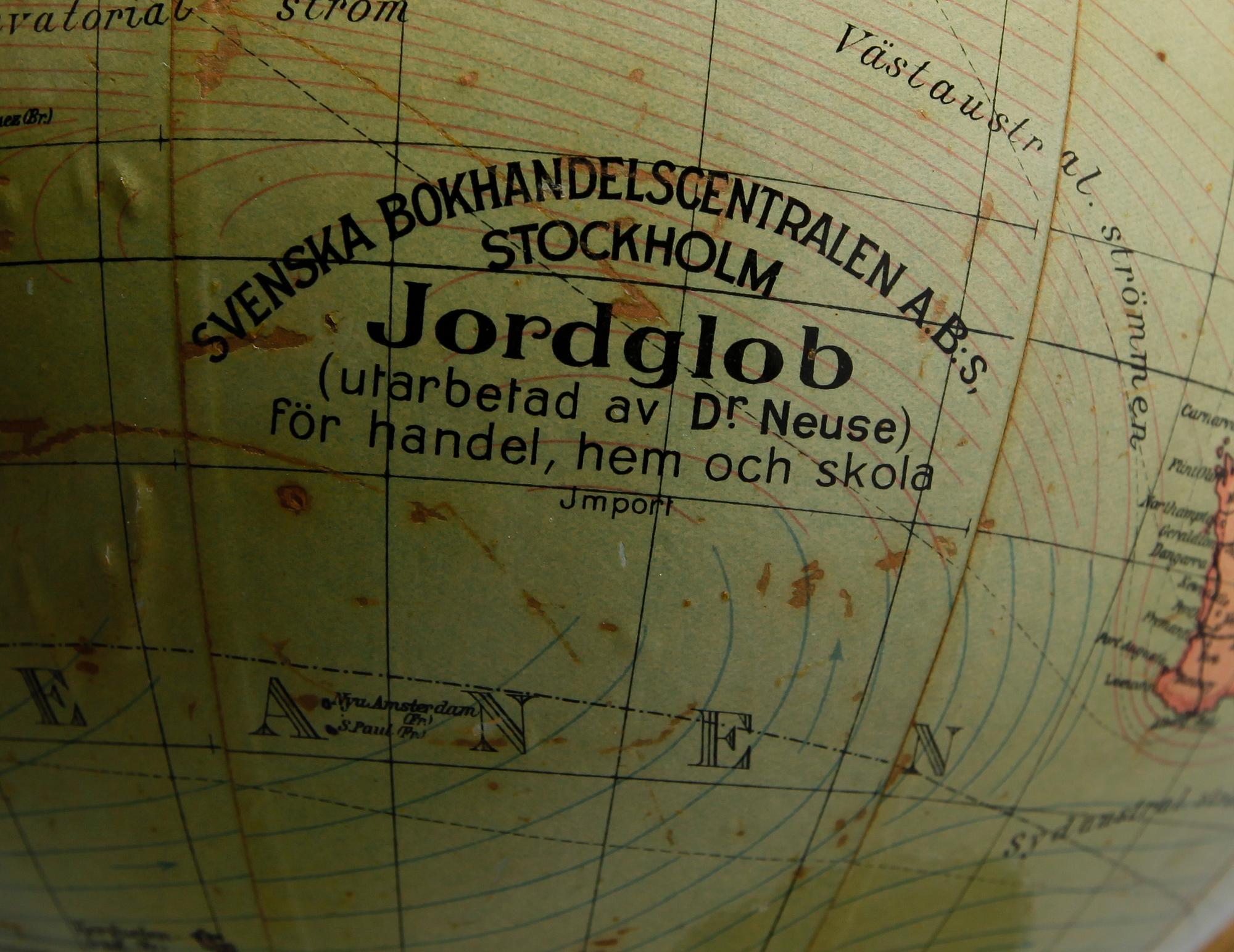 JORDGLOB, tidigt 1900-tal.